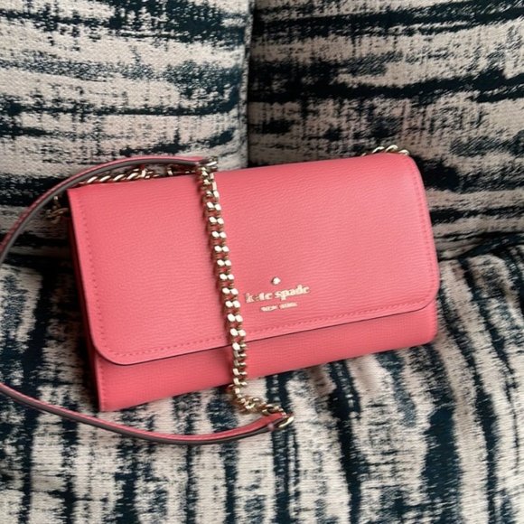 Kate Spade Chain Wallet Crossbody Clutch Pink - Picture 6 of 16